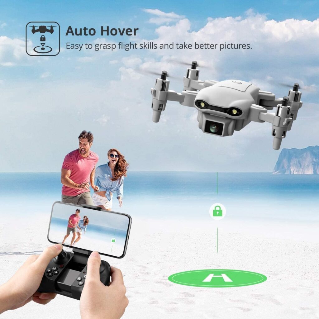 4DV9 Mini Drone for Kids with 720P HD Camera FPV Live Video RC Quadcopter Helicopter for Adults beginners Toys Gifts,Altitude Hold, Waypoints Functions,One Key Start,3D Flips,3 Batteries,Grayã