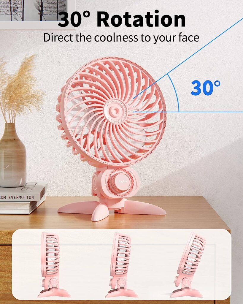 AaoLin USB Small Fan, Desk Fans with CVT Variable Speeds, Strong Cooling Airflow, Quiet Portable, Desktop Mini Personal Fan for Room, Home,Office, Bedroom-USB Powered