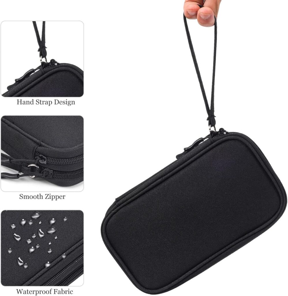 CAOODKDK Electronics Accessories Organizer Pouch Bag, Electronic Organizer Travel Universal Cable Organizer Electronics Accessories Bag for Cable, Charger, Phone, SD Card, Business Travel Gadget Bag