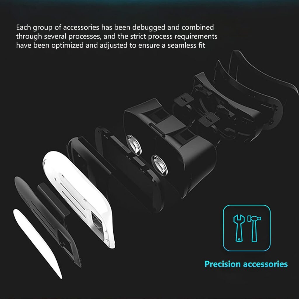 Smart VR Headset 3D Glasses, Intelligent Virtual Reality 3D Glasses Headset Helmets Game Handle Set Wireless Bluetooth Connection for Android/iOS/PC