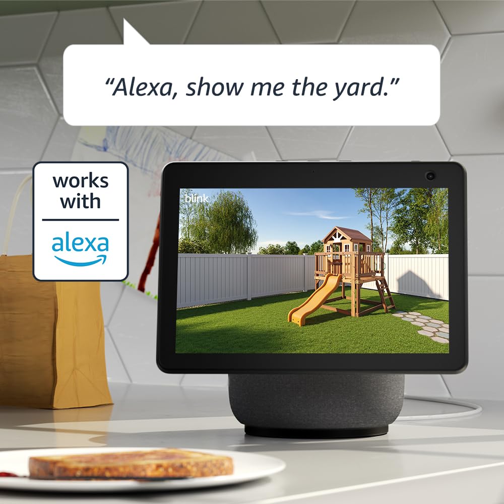 All-New Blink Outdoor 4 (4th Gen) – Wire-free smart security camera, two-year battery life, two-way audio, HD live view, enhanced motion detection, Works with Alexa – 4 camera system