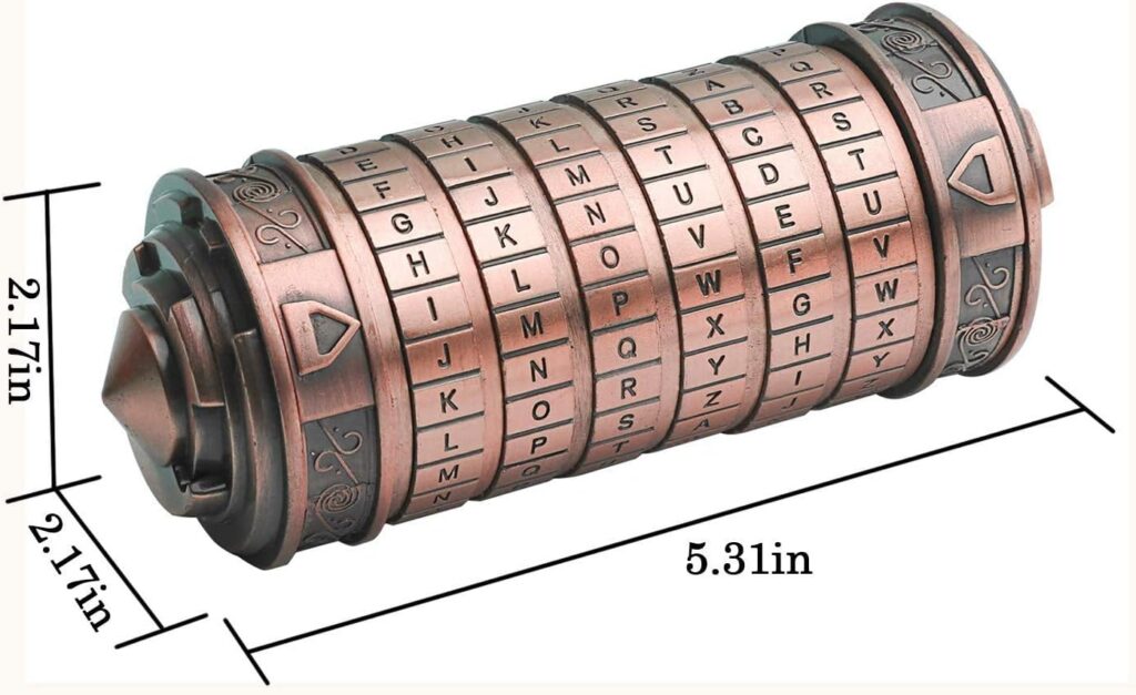 Cryptex Da Vinci Code Mini Cryptex Lock Puzzle Boxes with Hidden Compartments Anniversary Valentines Day Romantic Birthday Gifts for Her Gifts for Girlfriend Box for Men