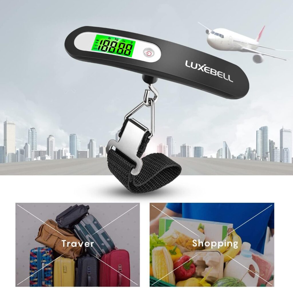 Digital Luggage Scale Gift for Traveler Suitcase Handheld Weight Scale 110lbs (Green)